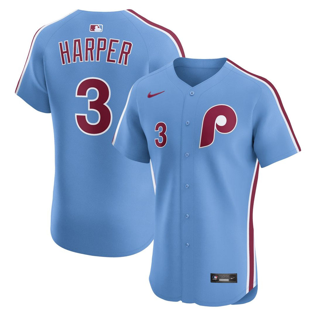 Bryce Harper Philadelphia Phillies Nike Alternate Elite Jersey - Light Blue