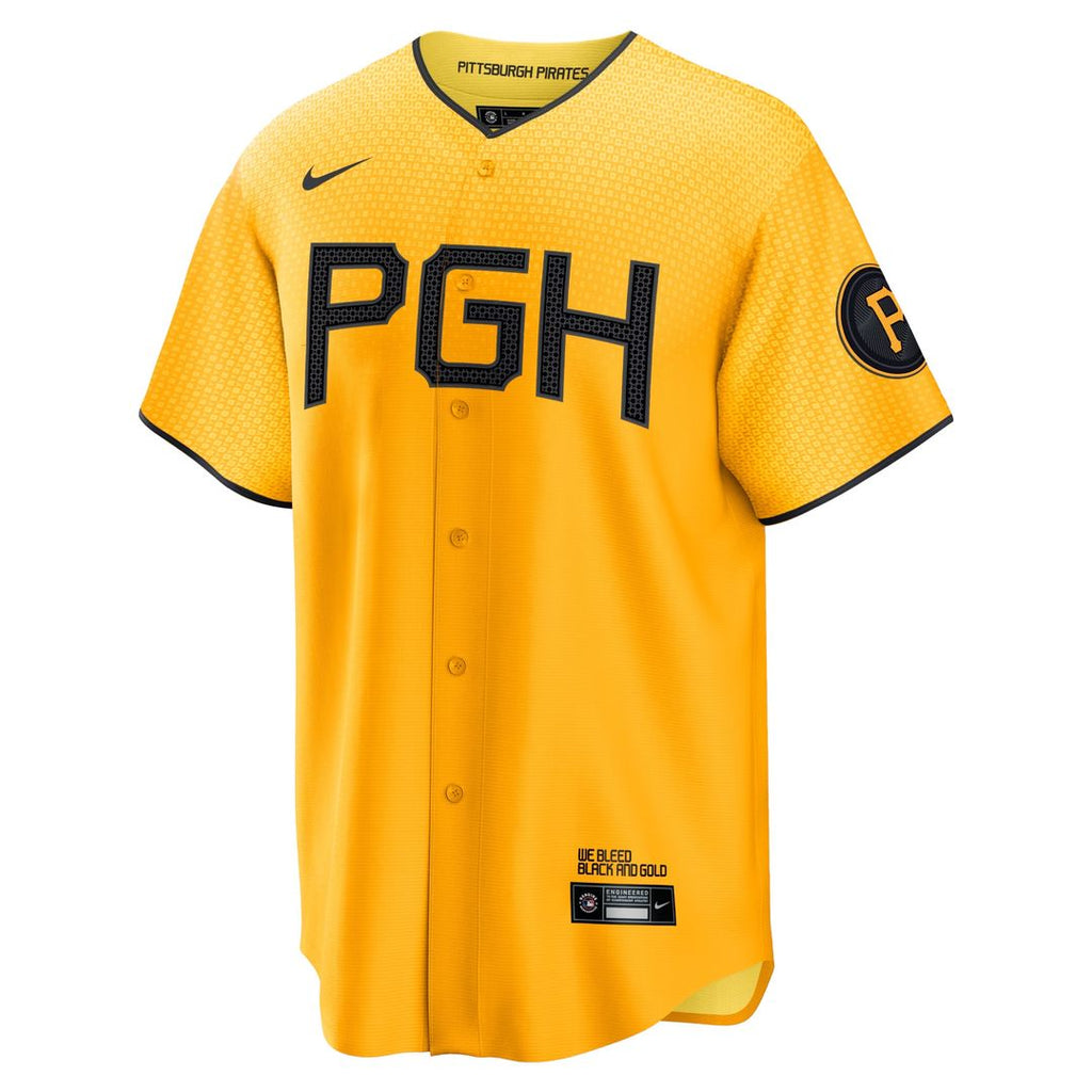 Pittsburgh Pirates Nike City Connect Replica Jersey - Gold