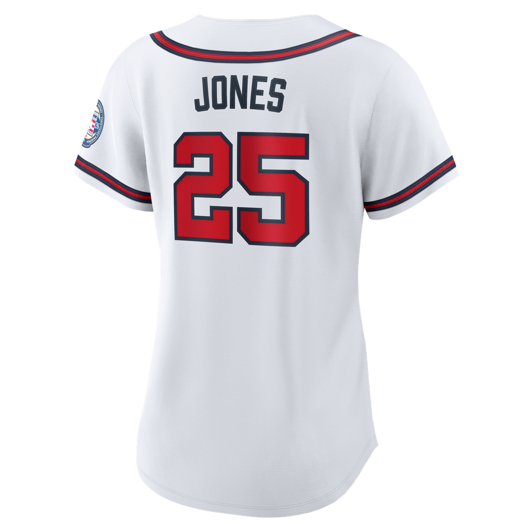 Andruw Jones Atlanta Braves Nike Women's 2026 Baseball Hall of Fame Retired Player Replica Jersey - White
