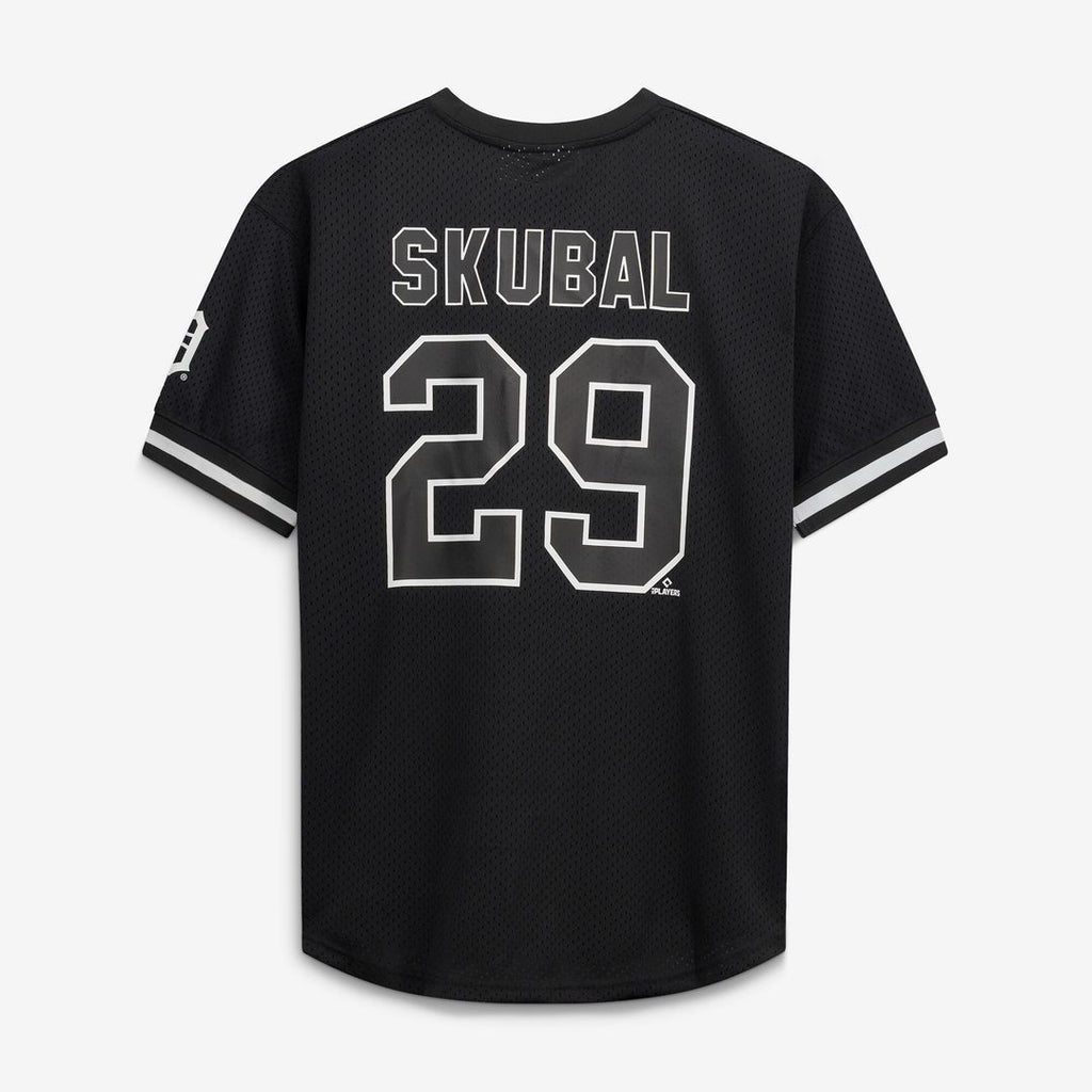 Tarik Skubal Detroit Tigers Fanatics Big & Tall Heavyweight Mesh Jersey - Black/White