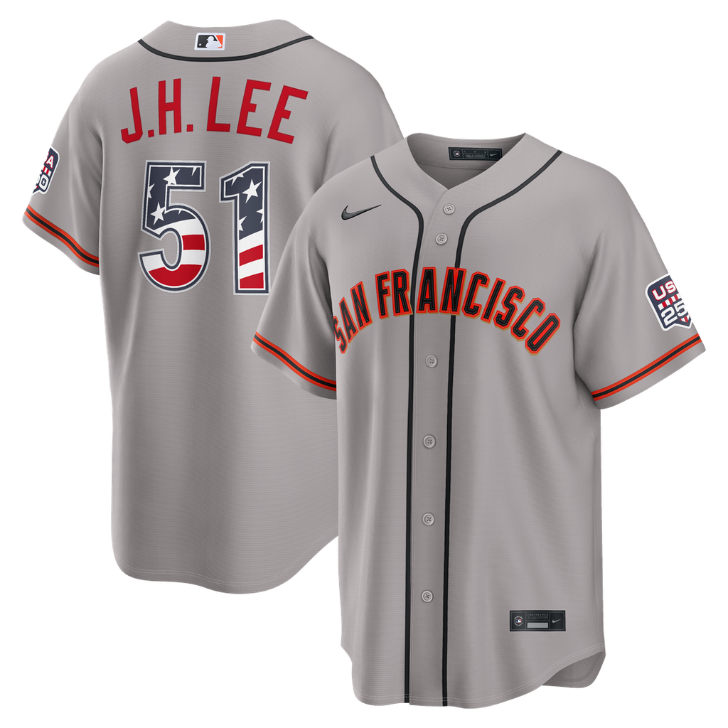 Jung Hoo Lee San Francisco Giants Nike USA 250 Fourth of July Road Stadium Jersey - Gray