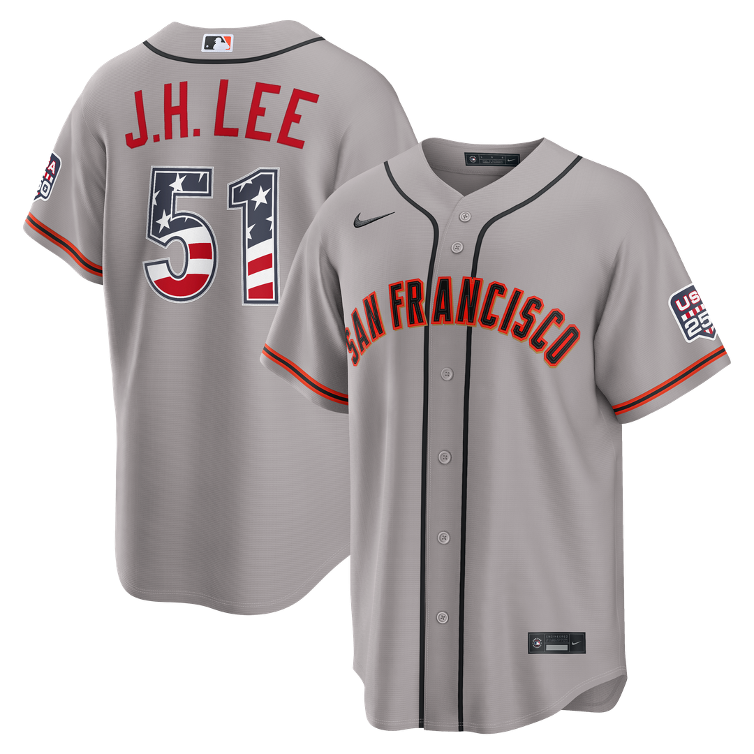 Jung Hoo Lee San Francisco Giants Nike USA 250 Fourth of July Road Stadium Jersey - Gray