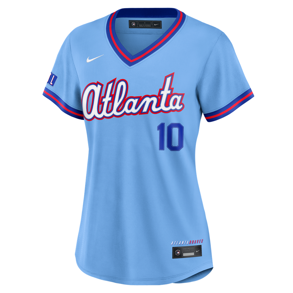 Chipper Jones Atlanta Braves Nike Women's 2026 City Connect Stadium Jersey - Powder Blue
