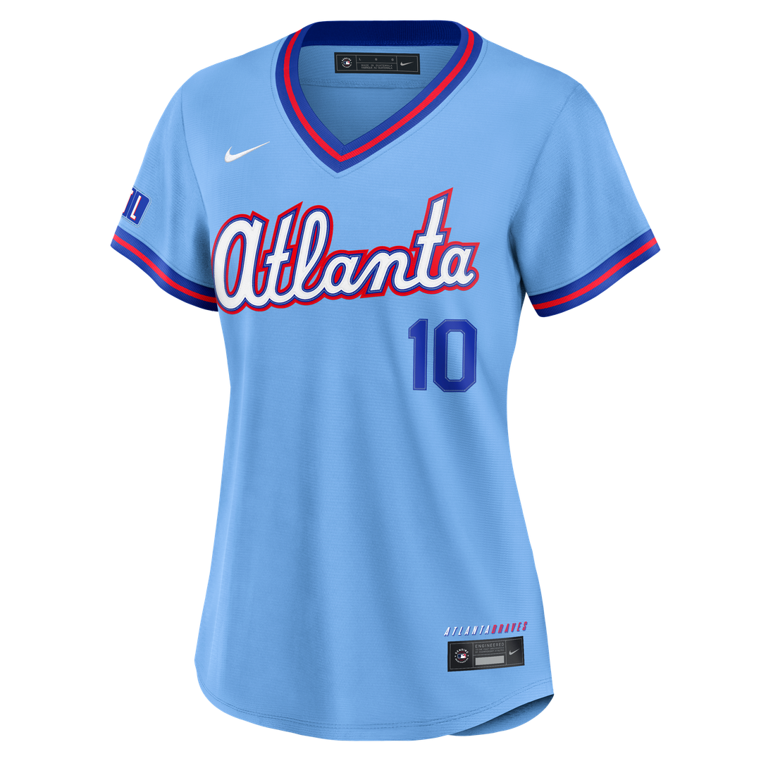 Chipper Jones Atlanta Braves Nike Women's 2026 City Connect Stadium Jersey - Powder Blue