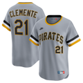 Roberto Clemente Pittsburgh Pirates Nike Throwback Cooperstown Collection Limited Jersey - Gray