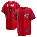 Spencer Steer Cincinnati Reds Nike 2026 City Connect Stadium Jersey - Red