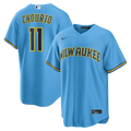 Jackson Chourio Milwaukee Brewers Nike Road Replica Jersey - Light Blue