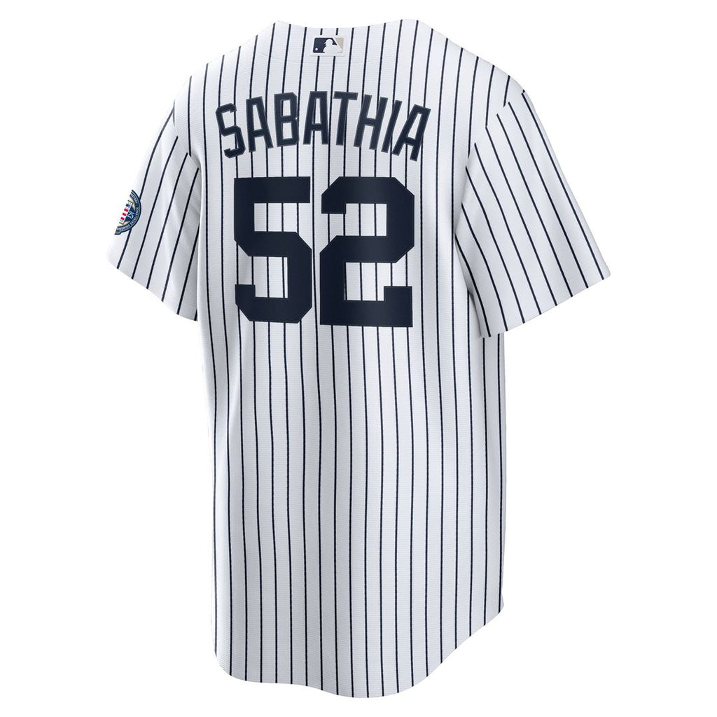 CC Sabathia New York Yankees Nike 2025 Baseball Hall of Fame Name & Number Retired Replica Jersey - White
