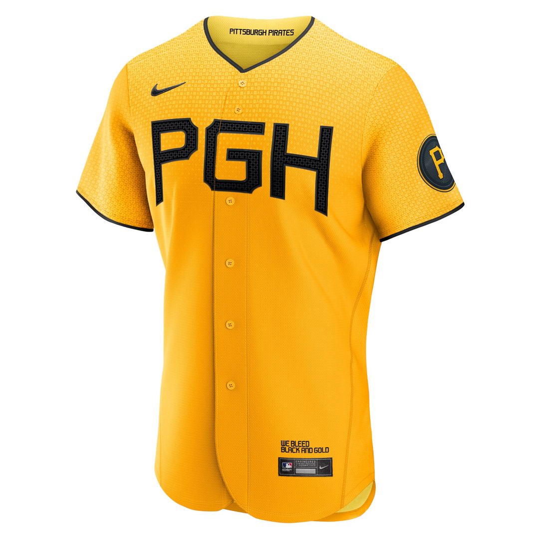 Roberto Clemente Pittsburgh Pirates Nike City Connect Authentic Player Jersey - Gold
