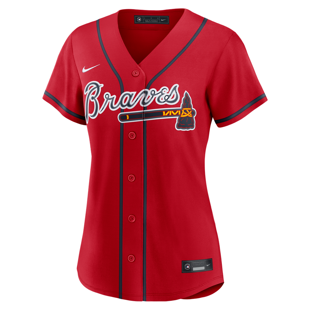 Ronald Acuña Jr. Atlanta Braves Nike Women's Alternate Replica Jersey - Navy