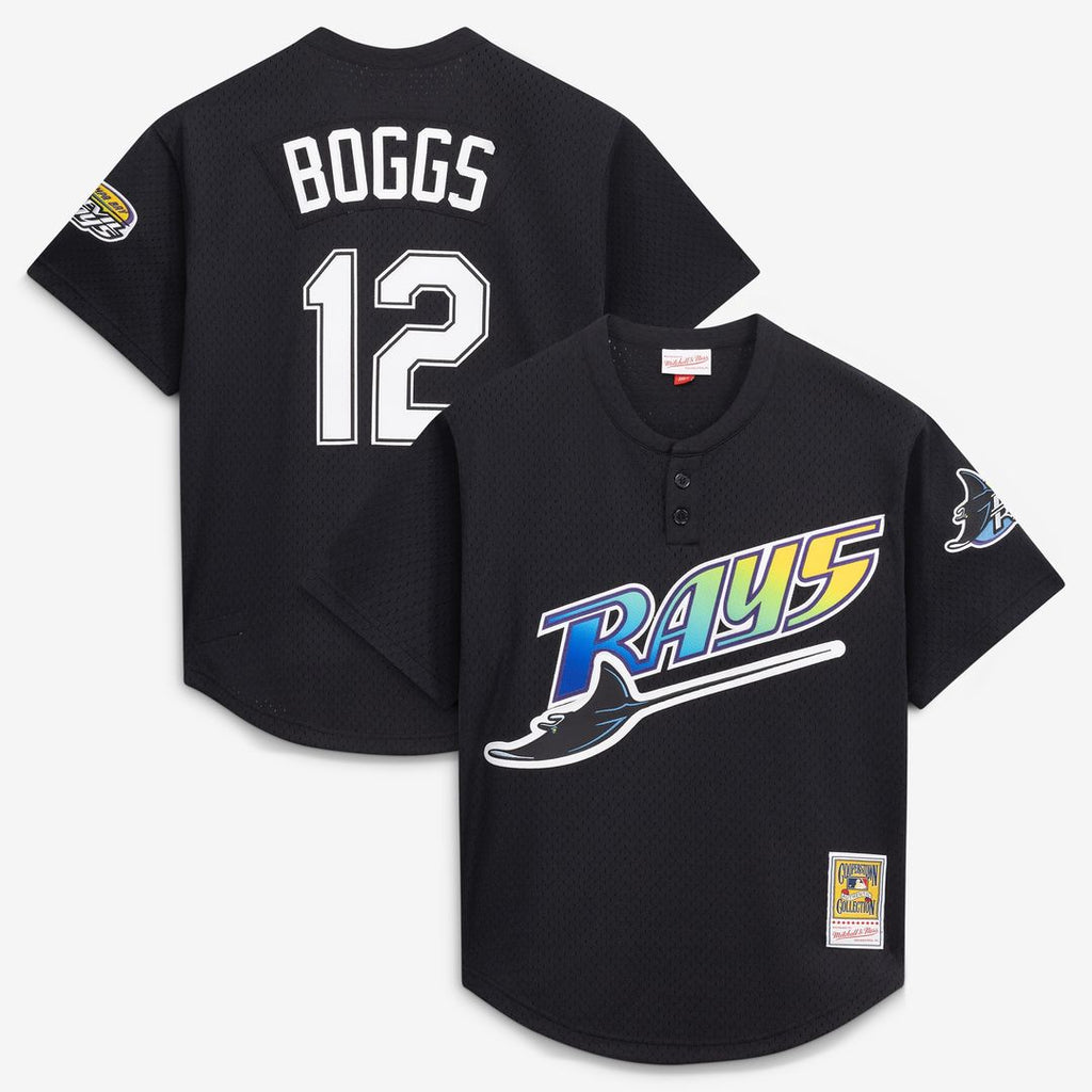 Wade Boggs Tampa Bay Rays Mitchell & Ness Authentic Batting Practice Jersey - Black