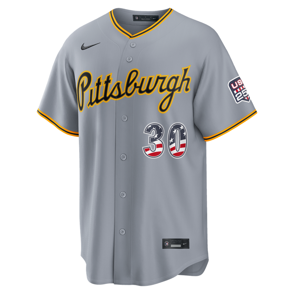 Paul Skenes Pittsburgh Pirates Nike USA 250 Fourth of July Road Stadium Jersey - Gray