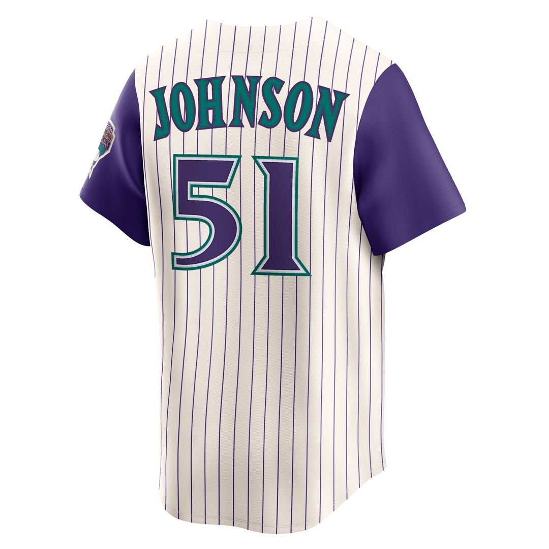 Randy Johnson Arizona Diamondbacks Nike Throwback Cooperstown Collection Limited Jersey - Black