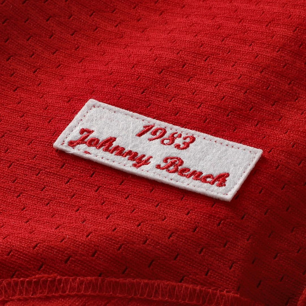 Johnny Bench Cincinnati Reds Mitchell & Ness Authentic Batting Practice Jersey - Scarlet