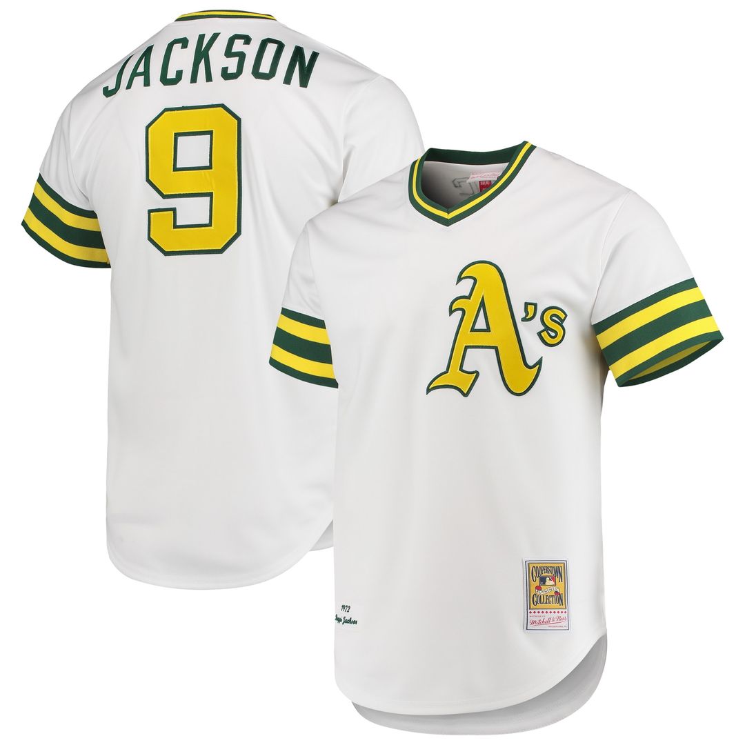 Reggie Jackson Athletics Mitchell & Ness 1972 Cooperstown Collection Authentic Jersey - White