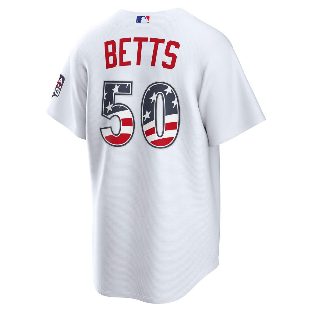Mookie Betts Los Angeles Dodgers Nike USA 250 Fourth of July Home Stadium Jersey - White