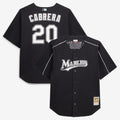 Miguel Cabrera Miami Marlins Mitchell & Ness Big & Tall Cooperstown Mesh Batting Practice Jersey - Black