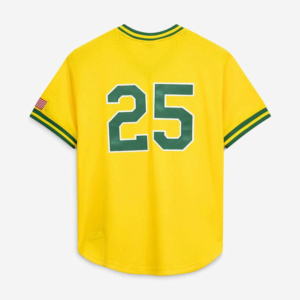 Mark McGwire Athletics Mitchell & Ness Authentic Batting Practice Jersey - Gold