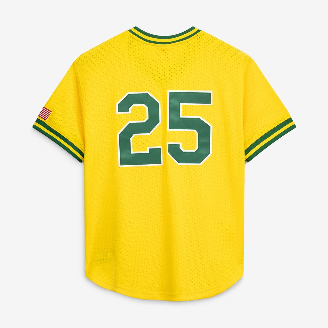 Mark McGwire Athletics Mitchell & Ness Authentic Batting Practice Jersey - Gold