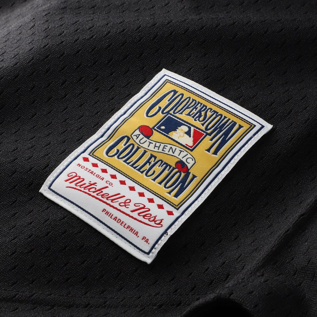 Ken Griffey Jr. Cincinnati Reds Mitchell & Ness Cooperstown Collection Mesh Batting Practice Button-Up Jersey - Black