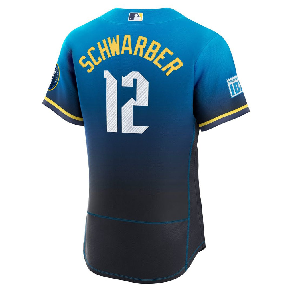 Kyle Schwarber Philadelphia Phillies Nike City Connect Authentic Sponsor Patch Jersey - Navy