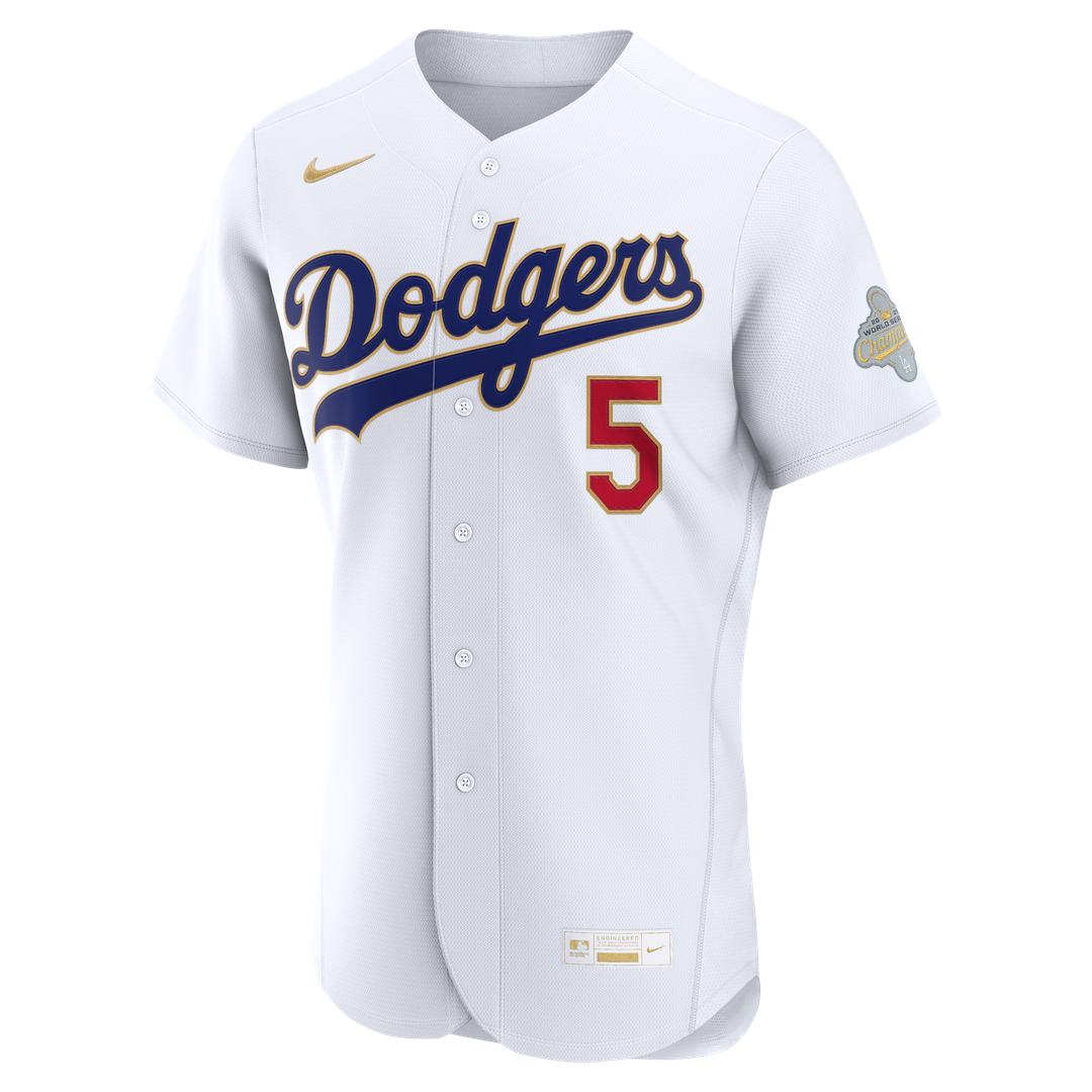 Freddie Freeman Los Angeles Dodgers Nike 2026 Gold Collection Authentic Jersey - White