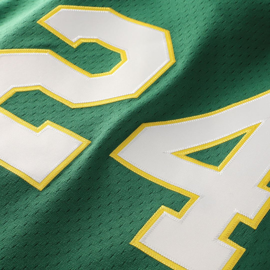 Rickey Henderson Athletics Mitchell & Ness Youth Cooperstown Collection Mesh Batting Practice Jersey - Green