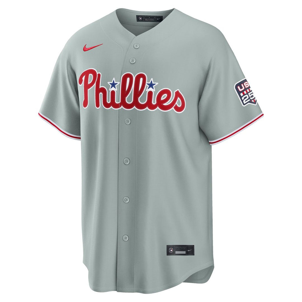 Cristopher Sanchez Philadelphia Phillies Nike USA 250 Fourth of July Road Stadium Jersey - Gray