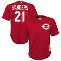 Deion Sanders Cincinnati Reds Mitchell & Ness Youth Cooperstown Mesh Batting Practice Jersey - Red
