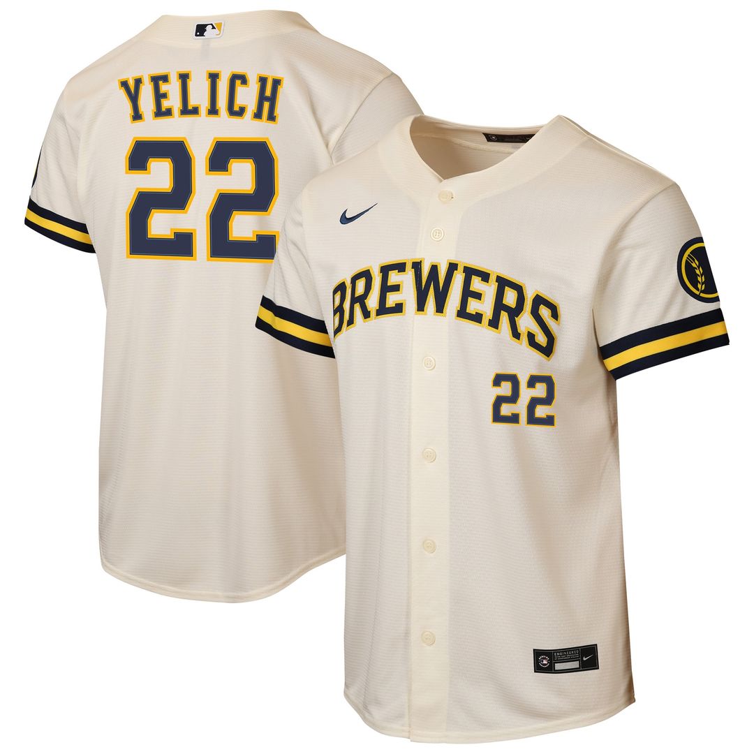 Christian Yelich Milwaukee Brewers Nike Youth Road Stadium Jersey - Powder Blue