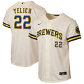 Christian Yelich Milwaukee Brewers Nike Youth Home Stadium Jersey - Cream