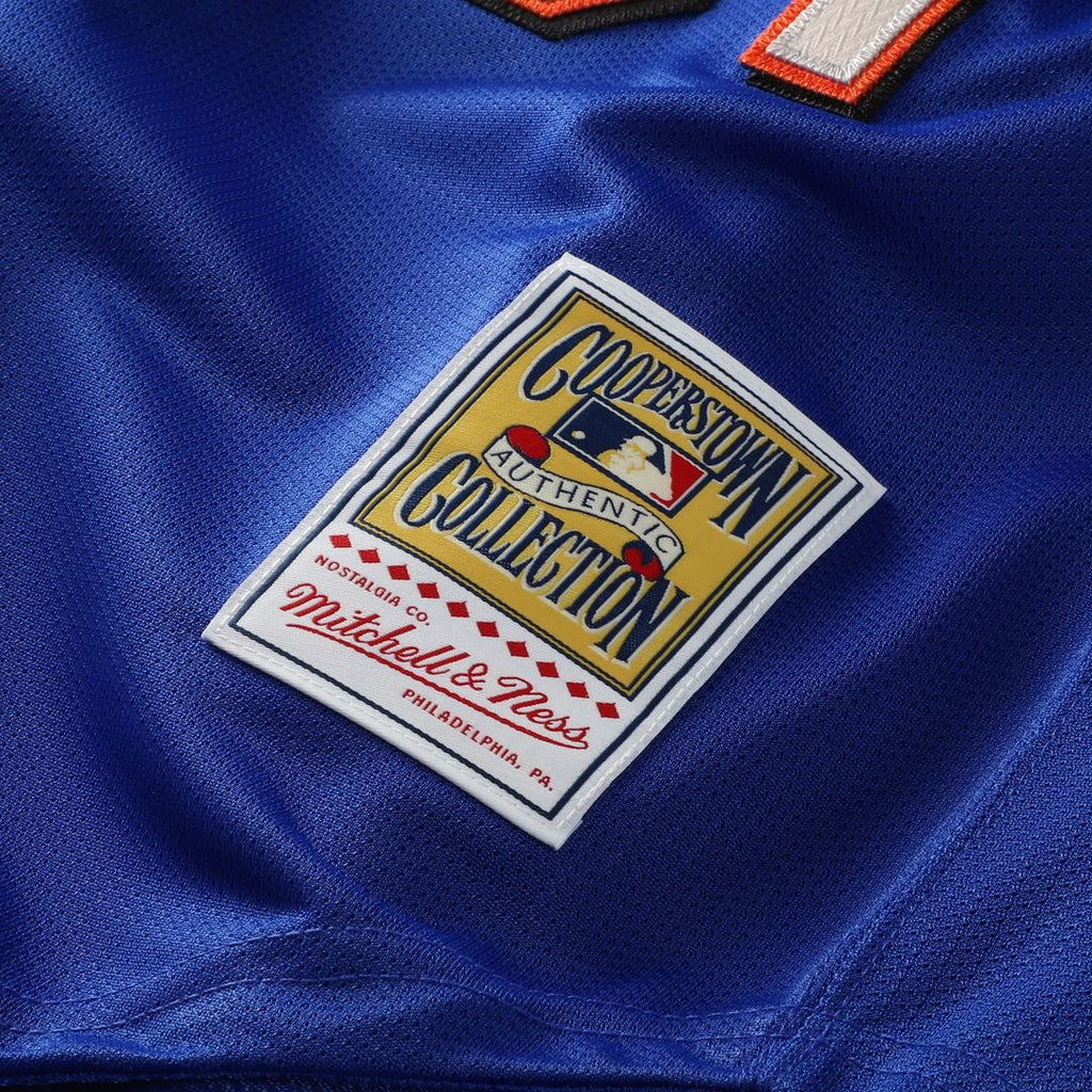 Mike Piazza New York Mets Mitchell & Ness Cooperstown Collection Mesh Batting Practice Button-Up Jersey - Royal
