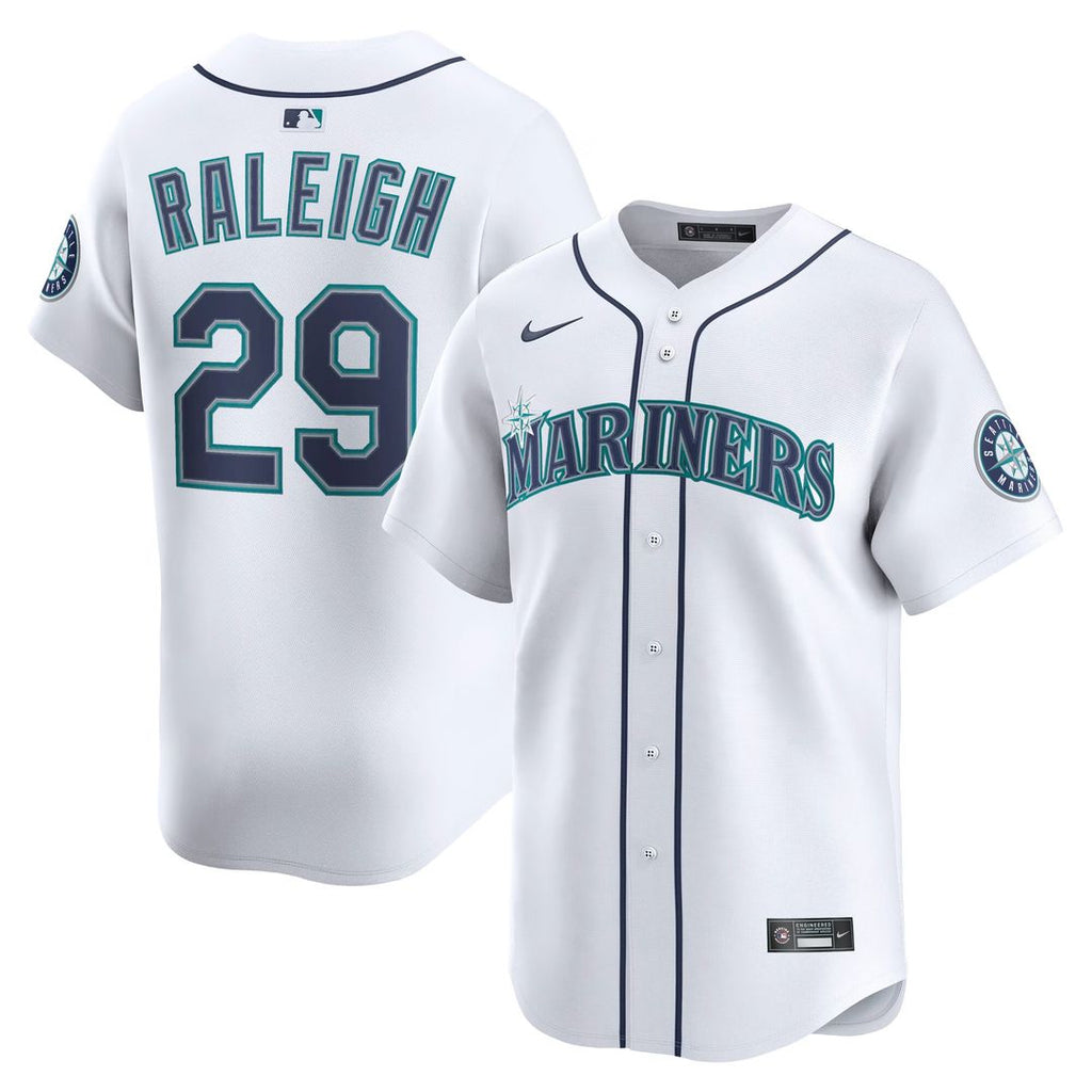 Cal Raleigh Seattle Mariners Nike Home Limited Player Jersey - White