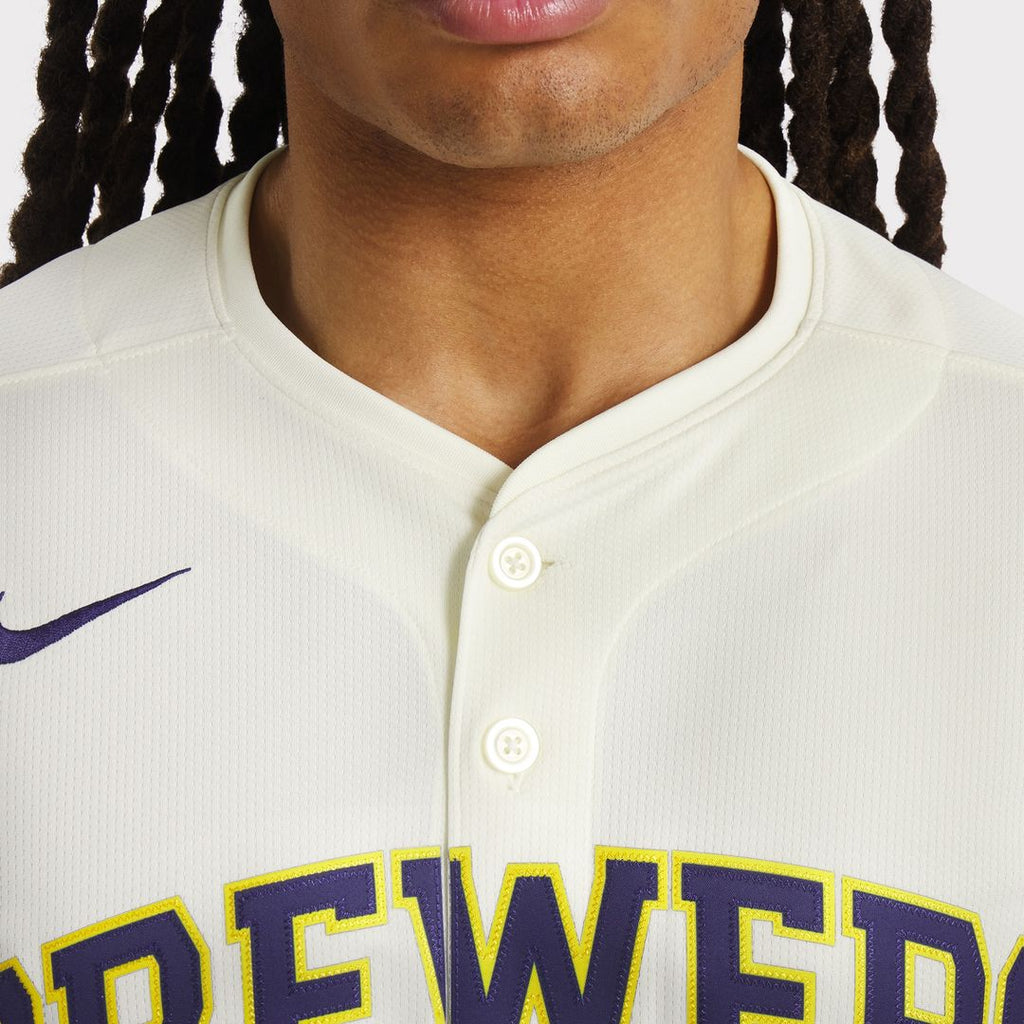 Christian Yelich Milwaukee Brewers Nike Home Limited Player Jersey - Cream