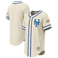 New York Mets Stitches Throwback Fashion Jersey - Natural