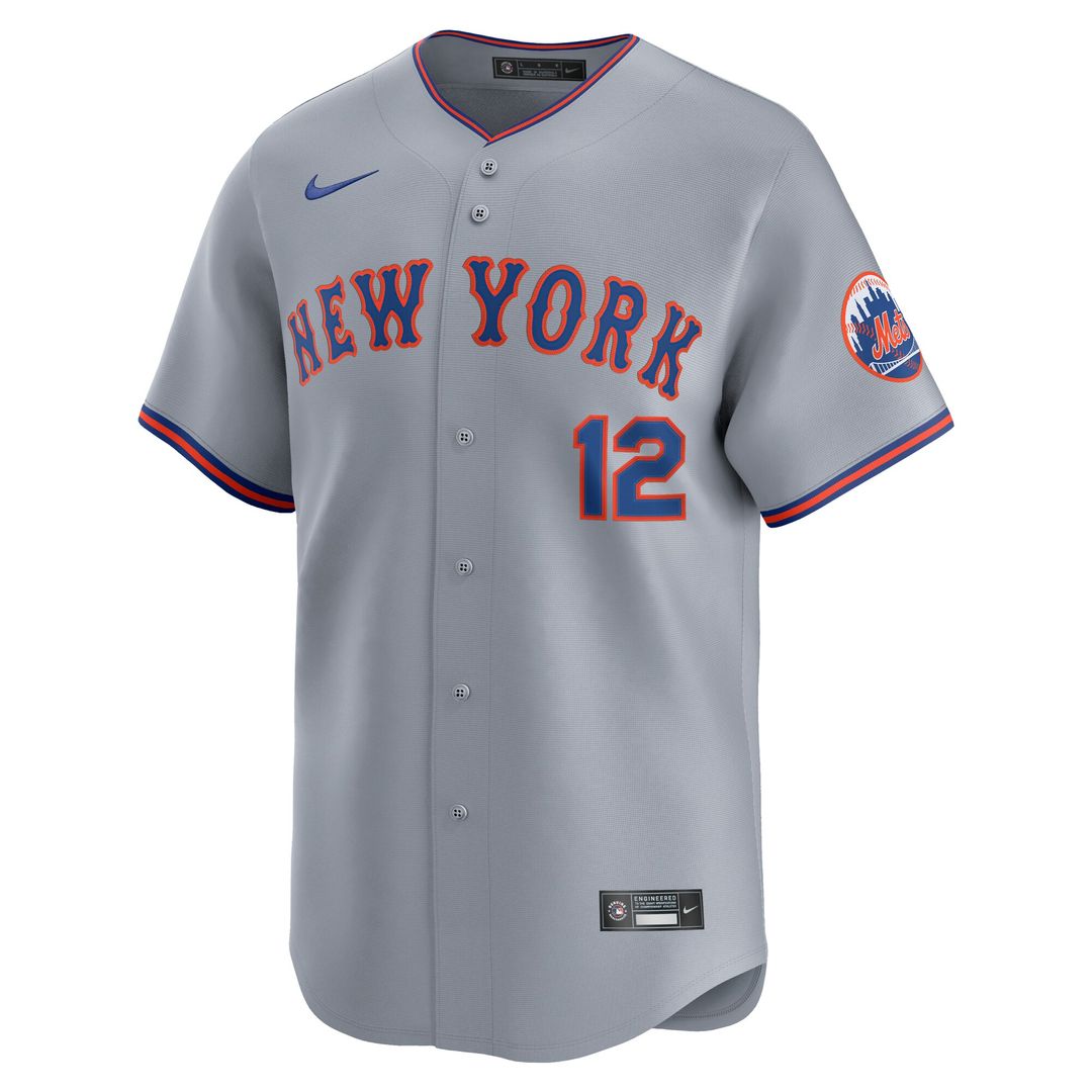 Francisco Lindor New York Mets Nike Road Limited Player Jersey - Gray