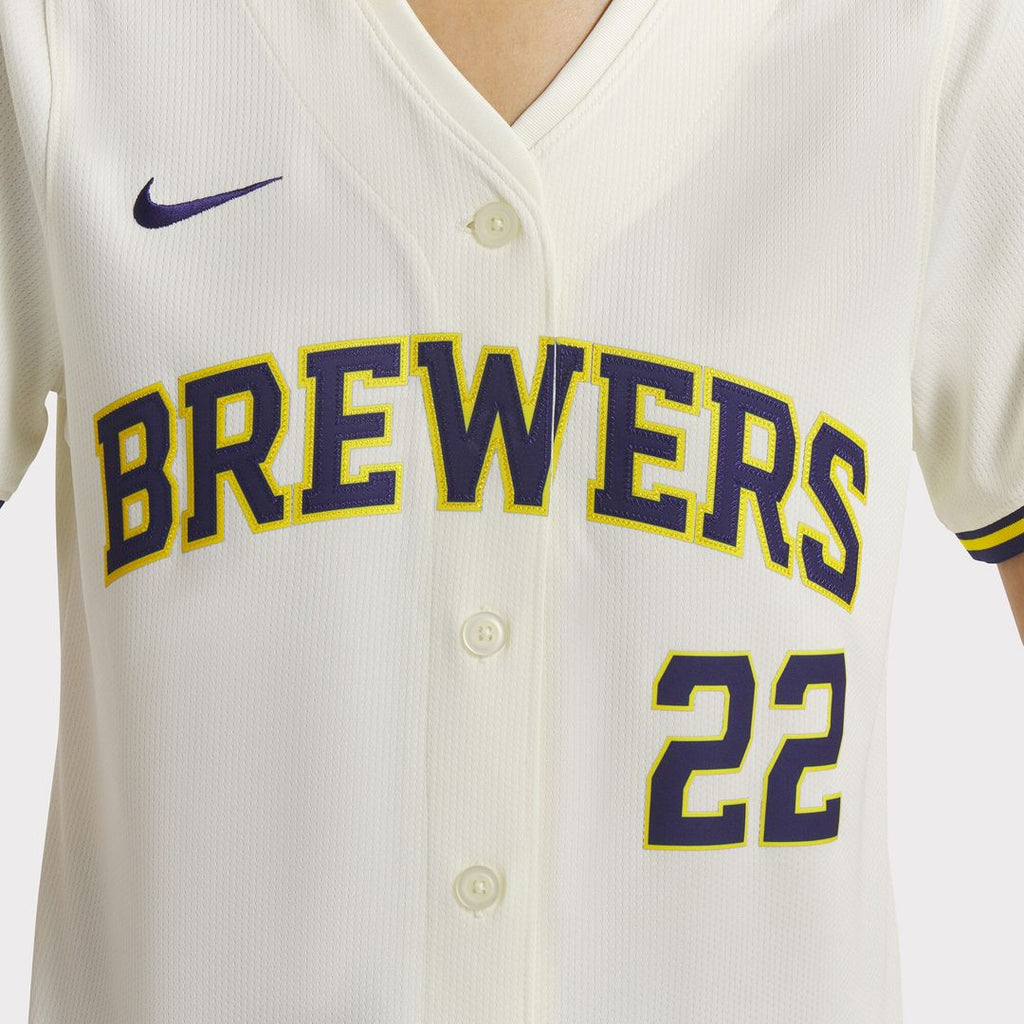Christian Yelich Milwaukee Brewers Nike Women's Home Limited Player Jersey - Cream