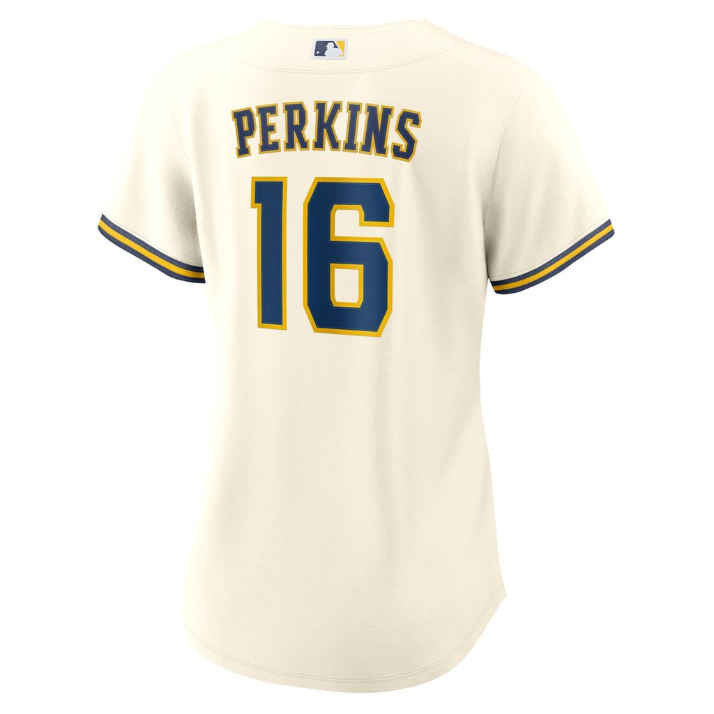 Blake Perkins Milwaukee Brewers Nike Women's Home Replica Jersey - Cream