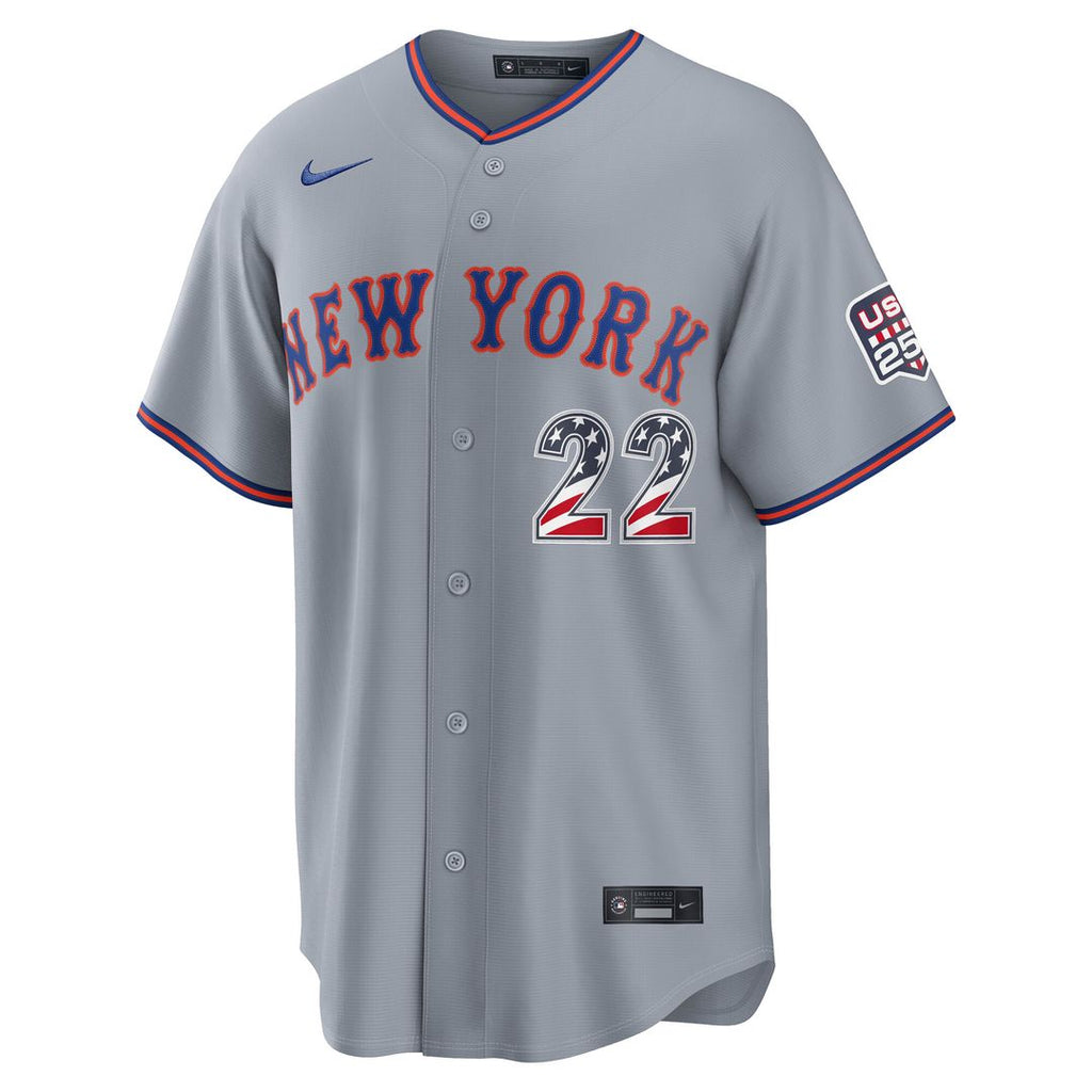 Juan Soto New York Mets Nike USA 250 Fourth of July Road Stadium Jersey - Gray