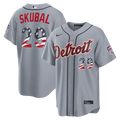 Tarik Skubal Detroit Tigers Nike USA 250 Fourth of July Road Stadium Jersey - Gray
