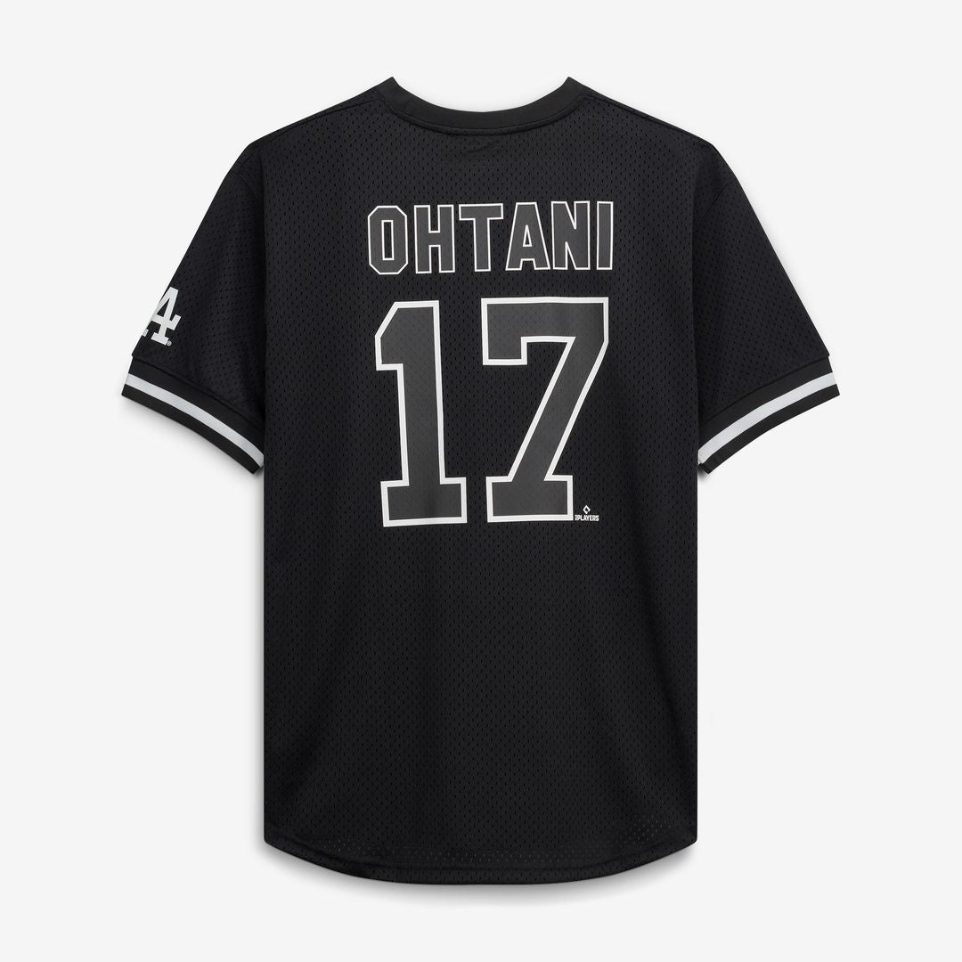Shohei Ohtani Los Angeles Dodgers Fanatics Big & Tall Heavyweight Mesh Jersey - Black/White