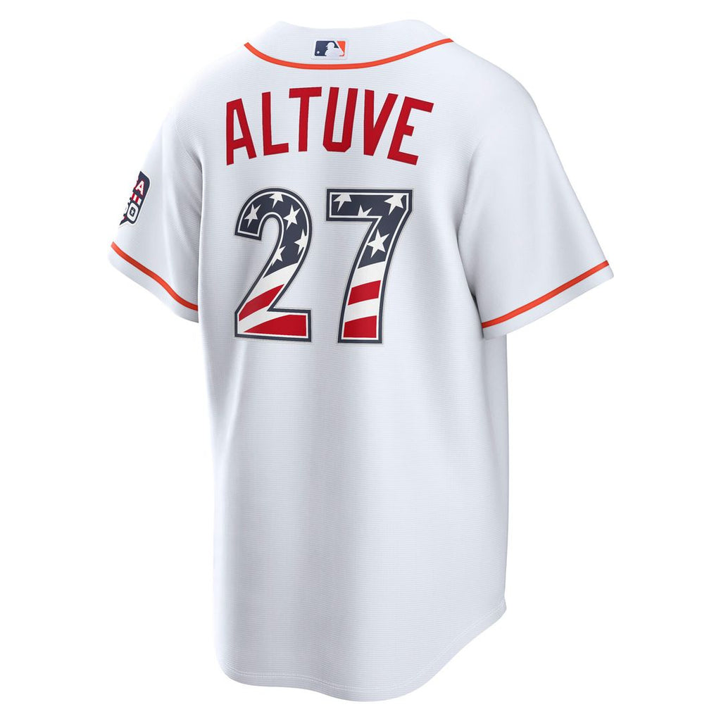 Jose Altuve Houston Astros Nike USA 250 Fourth of July Home Stadium Jersey - White