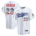 Kyle Tucker Los Angeles Dodgers Nike USA 250 Fourth of July Home Stadium Jersey - White