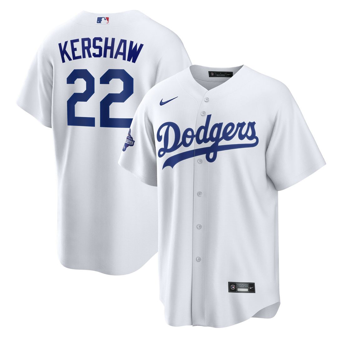 Clayton Kershaw Los Angeles Dodgers Nike Home 2025 World Series Champions Replica Jersey - White