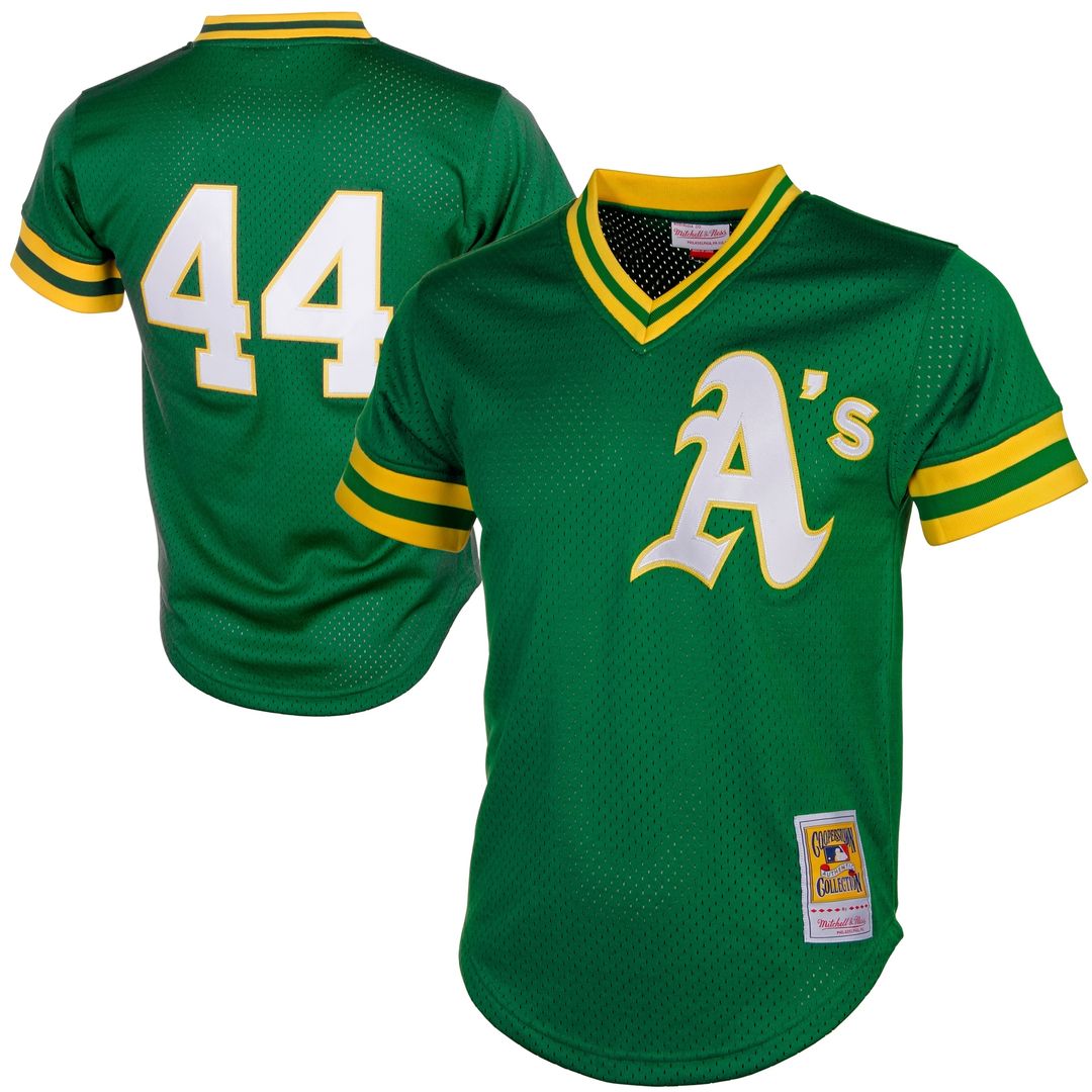 Reggie Jackson Athletics Mitchell & Ness Authentic Batting Practice Jersey - Green
