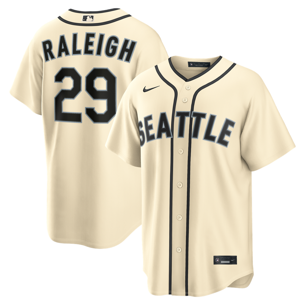 Cal Raleigh Seattle Mariners Nike Alternate Replica Jersey - Cream