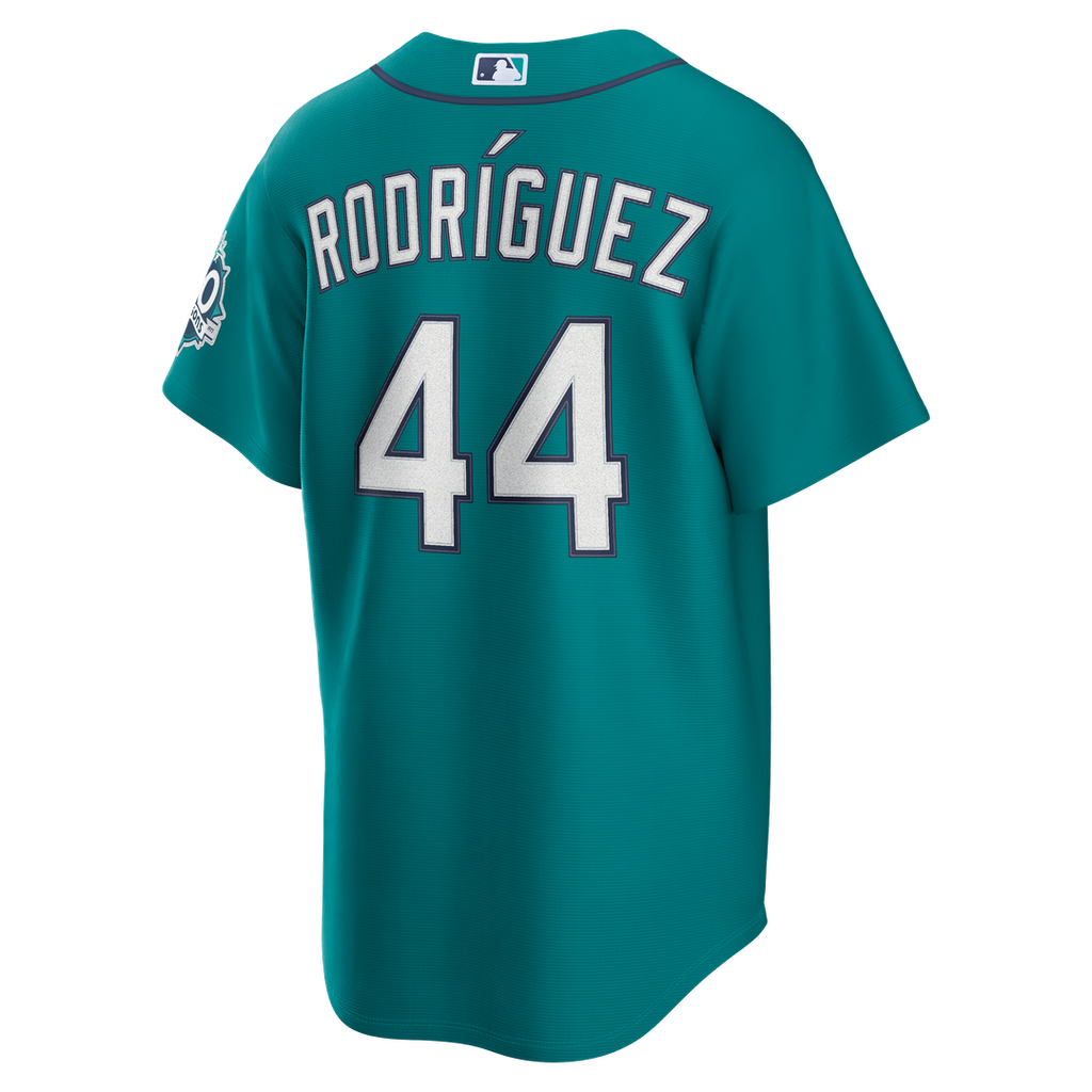 Julio Rodríguez Seattle Mariners Nike Alternate Stadium 50th Season Patch Jersey - Teal