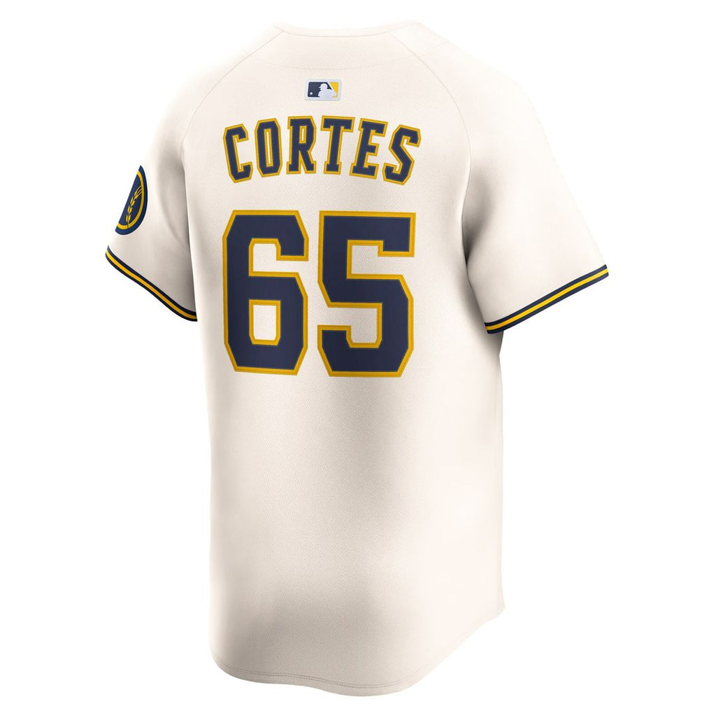 Nestor Cortes Milwaukee Brewers Nike Home Limited Player Jersey - Cream