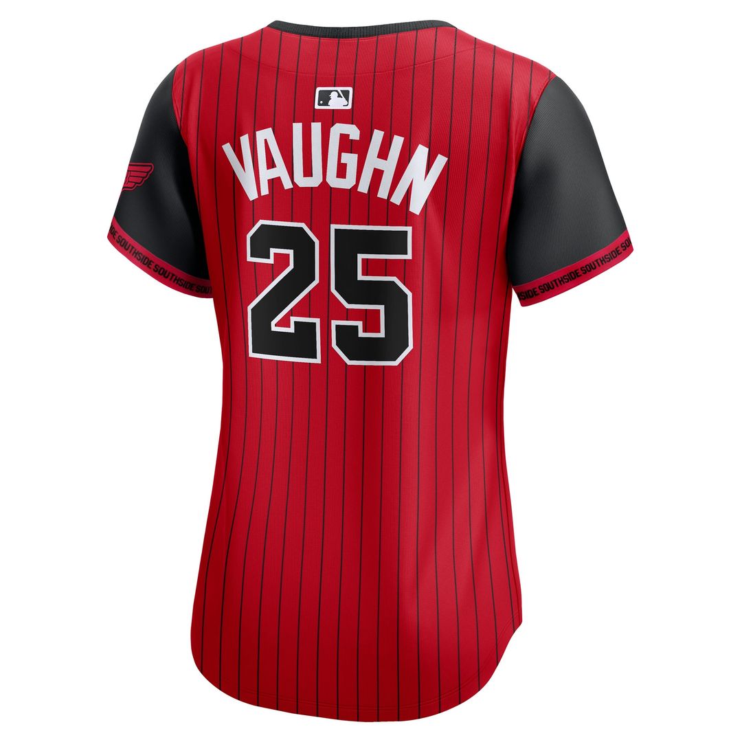 Andrew Vaughn Chicago White Sox Nike Women's 2025 City Connect Limited Player Jersey - Red/Black