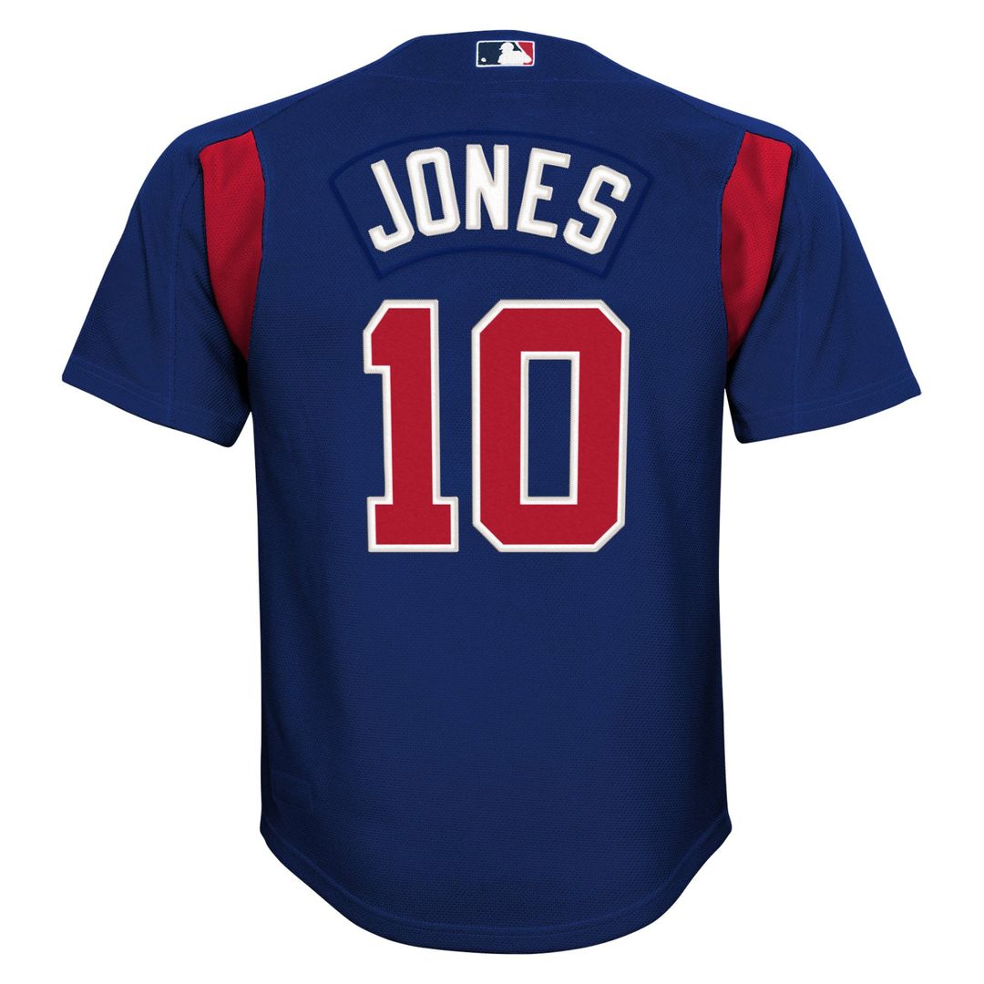 Chipper Jones Atlanta Braves Mitchell & Ness Youth Cooperstown Collection Mesh Batting Practice Jersey - Navy
